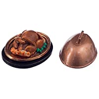 SODIAL(R) 1:12 Pavo de casa de munecas Comida en miniatura de Navidad Pavo con tapa